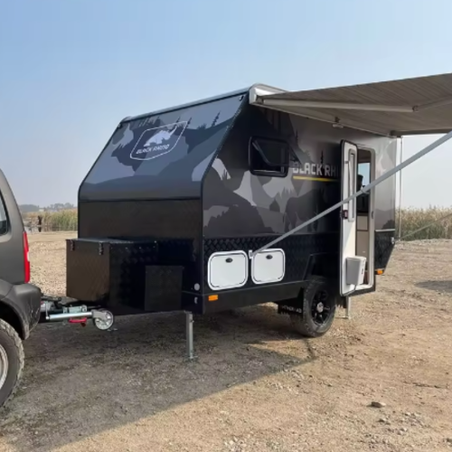 Camping off road motorcycle trailer camper