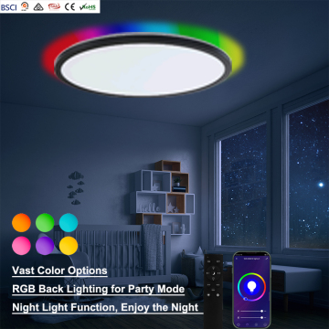 Tuya Alexa App Controlled CE RoHS Compliant 25W RGB Dimmable LED Ceiling Light