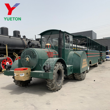 Big Tire Custom Made Sightseeing Bus Car Train Trackless For Beach