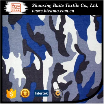 cotton waterproof rip stop twill navy blue military camouflage uniform fabric
