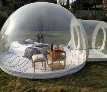 Outdoor camping clear inflatable air dome igloo lawn transparent bubble tent for sale