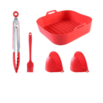 Aksesoris bakeware dapur: liner silikon untuk nampan kue dan penggorengan udara