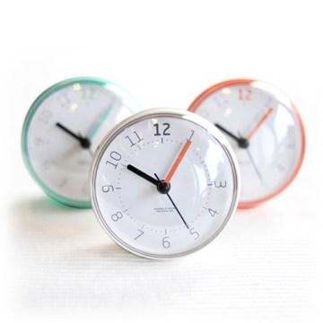 Hot Selling Cheap Plastic Round Bathroom Mirror Clock with Suction Cup