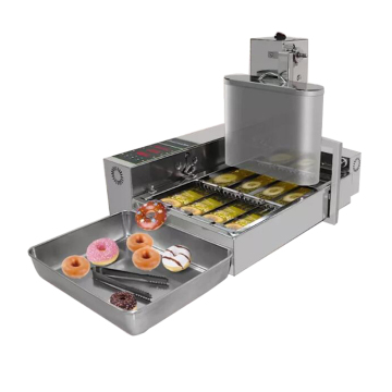 Professional Heavy Duty Donut Frying Oven: Automatic Donut & Doughnut Making Machine with 304 Stainless Steel, Large 6 Rows Output