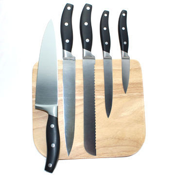 Silicone Kitchen Knife Set with Acrylic Stand