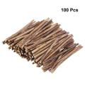 100pcs Long 0.3-0.5CM In Diameter Wood Log Sticks 10CM Tea Tree Sticks Photo Props For DIY Crafts (Wood Color)