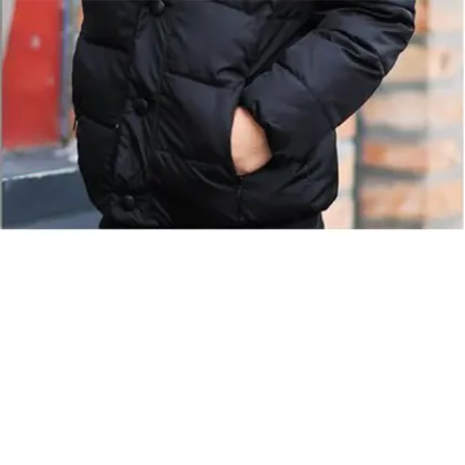 2016New Design Short Hoody Kid Down Jacket