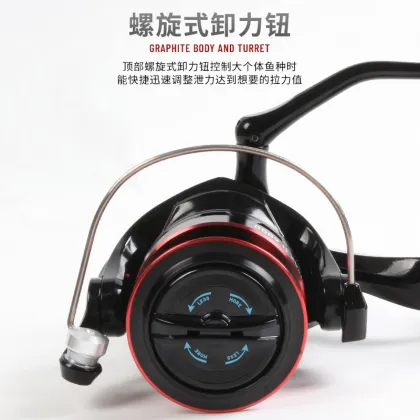 Abu 500-4000 Spinning Reel BMAXII 5.1:1 Long-range Saltwater Fishing Reel