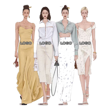 Custom Brand Logo Designer Premium Women's Casual Dresses and ODM Clothing Manufacturers