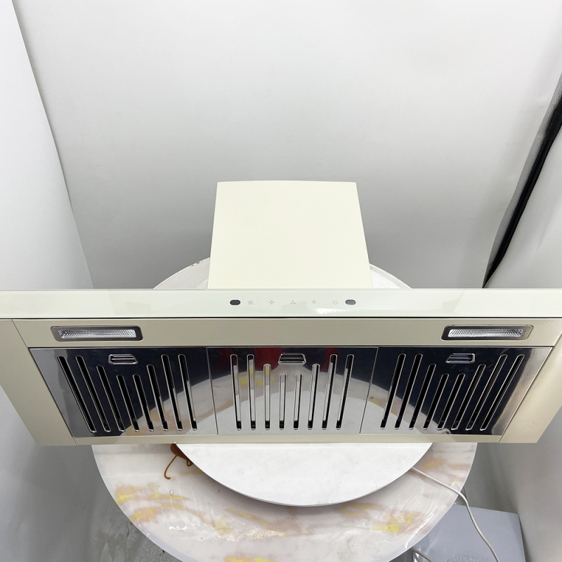 CE Certificate 900mm SS T Shape Kitchen Cooker Hood Big Suction Range Hood Wall Mounted Aluminium Filter Range Hood
