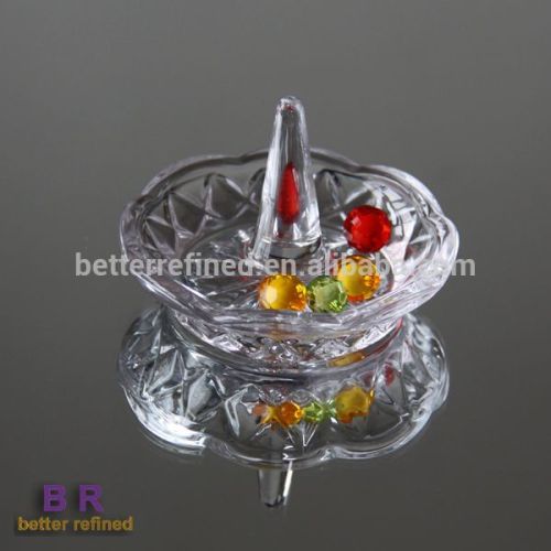 Crystal Glass Round Ring Holder