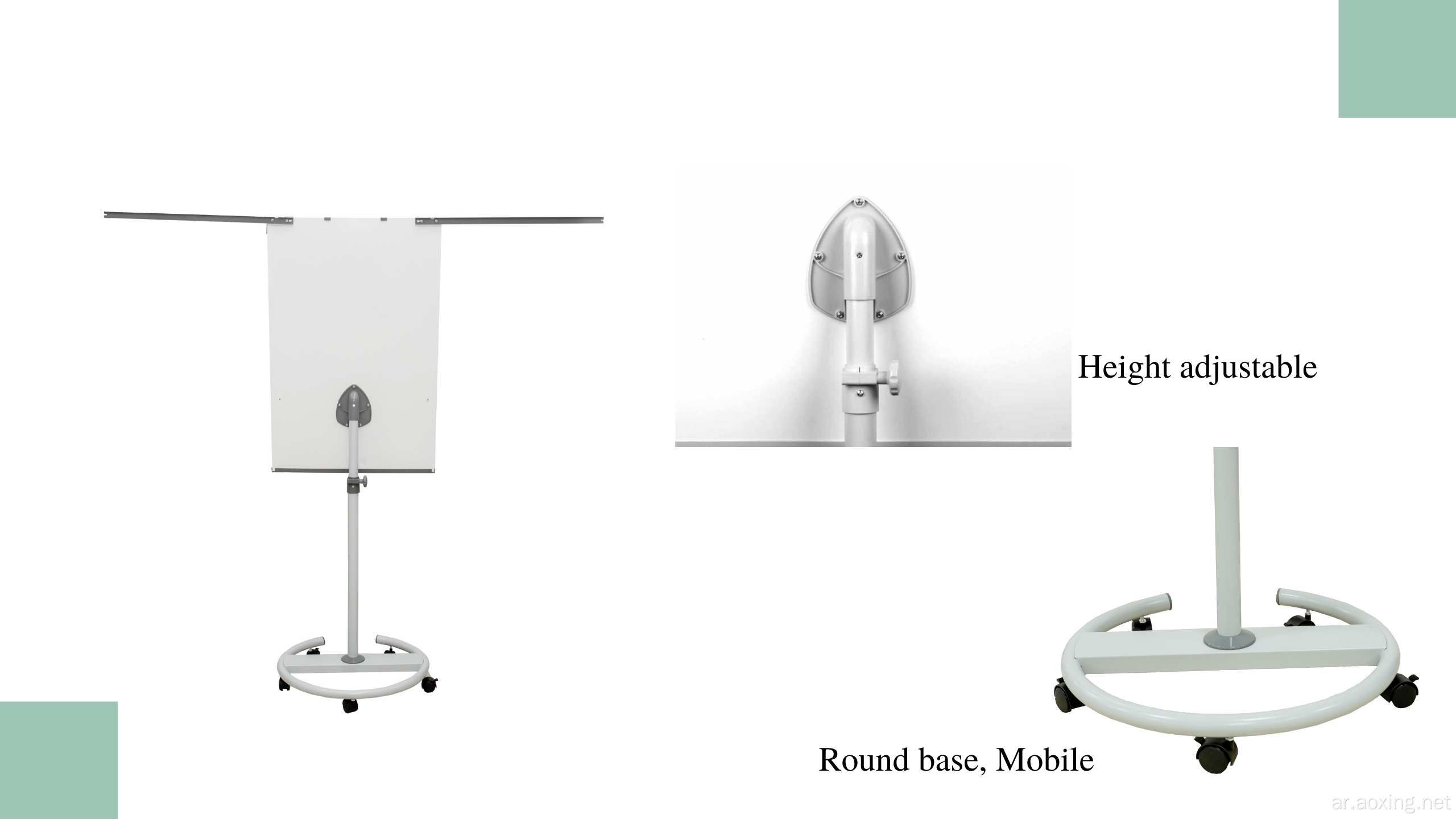 Mobile Magnetic Flipchart Round Base PM-RM