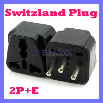 Us UK Aus EU to Swiss World Travel Adaptor Switzerland Travel Snap in Style Adapter AC Power Plug Universal Adapter