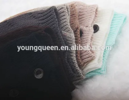 NL26 OEM warm wool socks knee sock button hollow leg sock