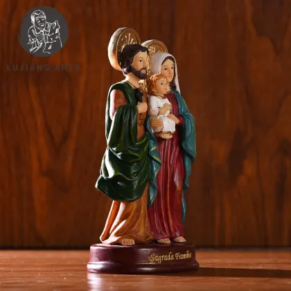 5-inch Holy Family Statue: Resin Jesus Sculpture, Decoration, Holy Family Figurine of Jesus, Mary, and Joseph - Perfect Religious Gift