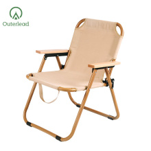Meubles d&#39;extérieur chaise de camping en bois portable en bois portable