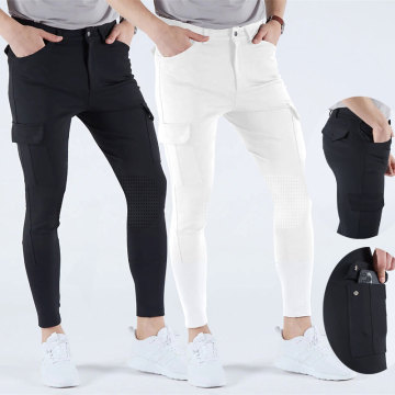 New Knee Patch Men Equestrian Breeches With Pockets