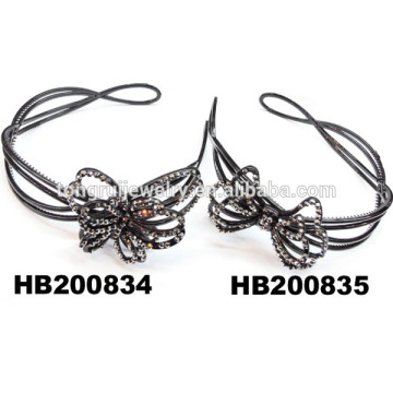 rhinestone plastic butterfly spiral plastic hair band