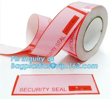 Security Tamper Evident Warranty Void Tape / Security Sticker labels, jumbo roll anti-counterfeiting adhesive tape, Tape with Pe