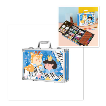 Deluxe Drawing Case: 138 τεμάχιο επαγγελματικό κιτ τέχνης με κουτί αλουμινίου για παιδιά