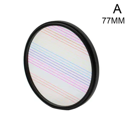Rainbow Blue Streak Filter Flare for Camera Lenses