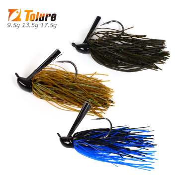 High Quality Rubber Skirted Jigs - Tolure 9.5g 13.5g 17.5g Jig Skirts & Swimbait Jig Hooks