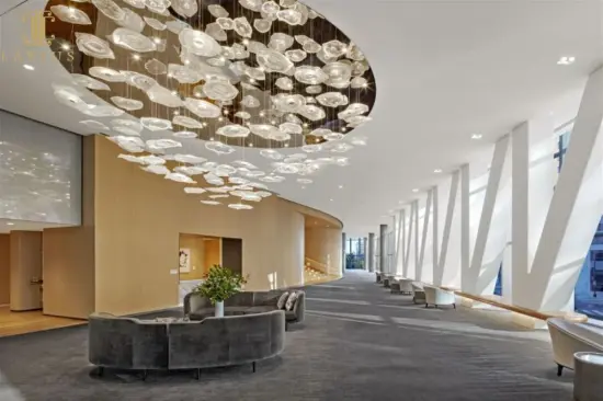 High quality feature glass chandelier large modern