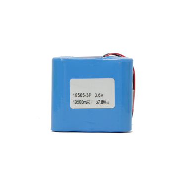 Batteria agli ioni di litio 18505 3,6 V 10500 mAh 1S3P