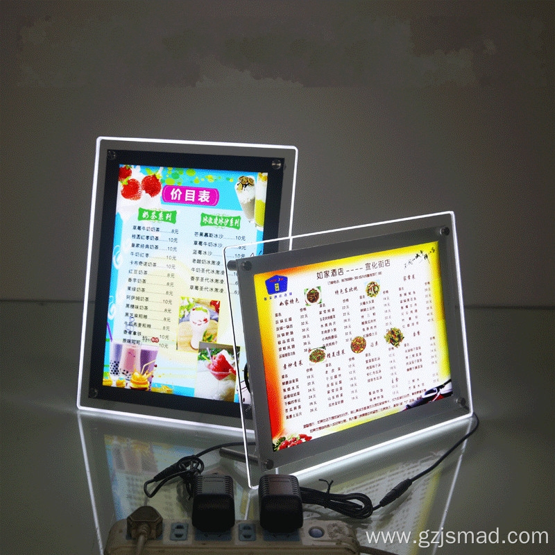 High Quality Crystal Advertising Light Boxes