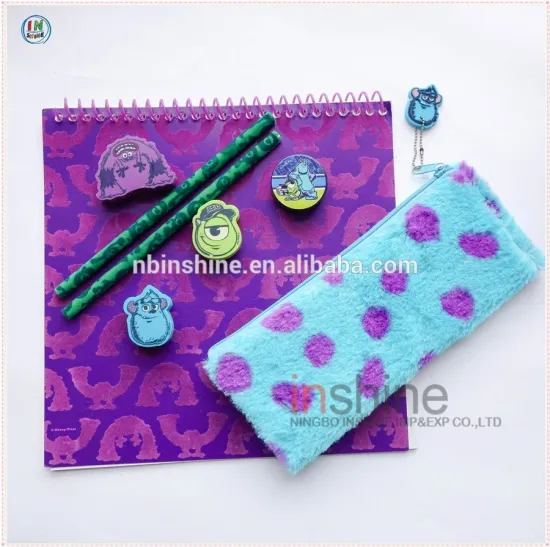 Fancy velvet school stationery set , wholesale stationery supplier