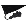 Wholesale black Tassel velvet bags with Gold printing