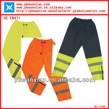 waterproof reflective pant with 300D oxford ,waterproof safety pant with Adjustable zippers,safety reflective waterproof pant