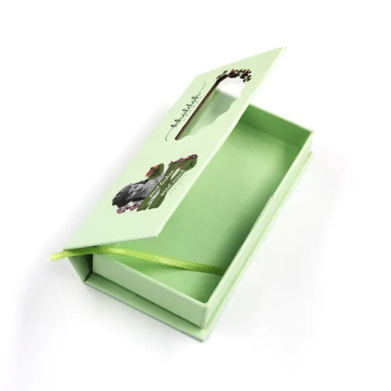 OEM Eyelash Paper Packaging Boxes with Clear Window