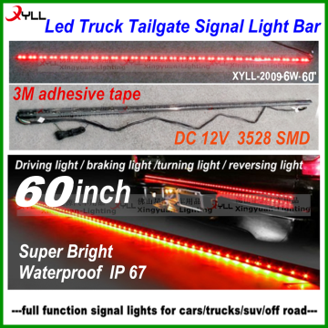 60 inch led truck tailgate light bar ,full function led strip tail light bar brake light/reverse led light tail
