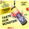 7000 Puffs autênticos preços por atacado R&amp;M Monster