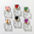 Garrafas de spray de vidro de luxo elegantes com tampa acrílica
