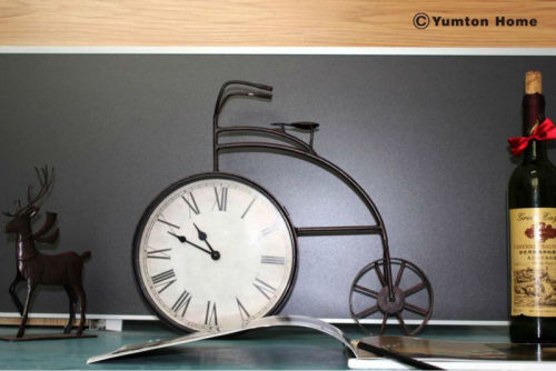 Metal bicycle style clock