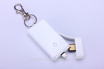 1000mah keyring power bank usb power bank pack mini portable charger power bank