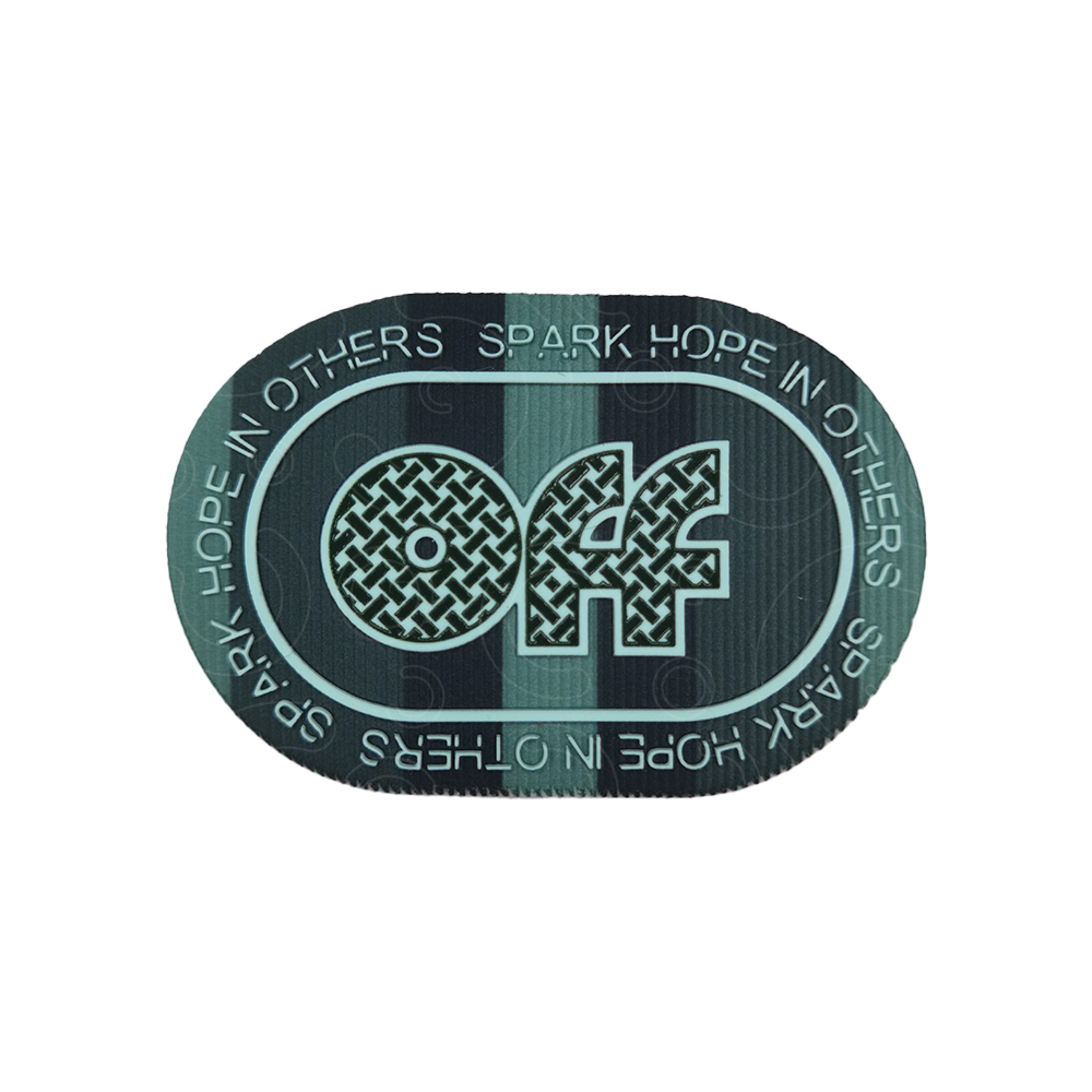Sporty style woven layer silicone label