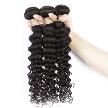 Lsy Wholesale Brazilian Remy Hair Deep Wave 3 Bundles Deal Brazilian Hair Weave Bundles 100% Human Hair Weave Remy 8-28"