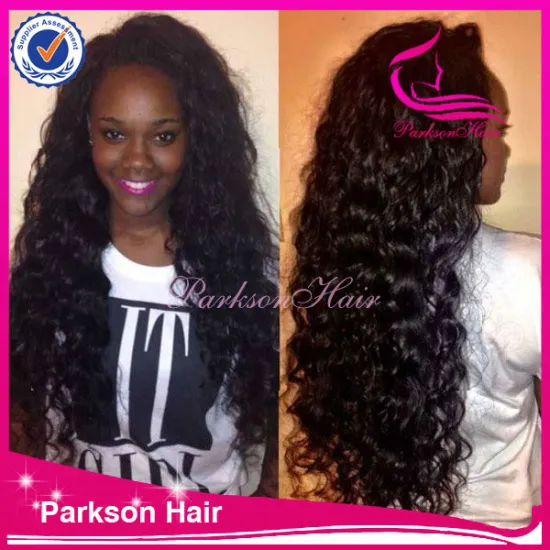Parkson Hair 100% remy chinese hair water wave high quality for black women 8-26inch wholesale cheap human hair full lace wig