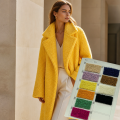 Lemon Yellow Wool Mohair Knit Boucle Fabric