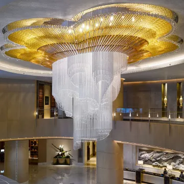 Customizable Luxury Hotel Décor: Chandeliers, Banquet Hall Lights, Villa Lamps, Shopping Mall & Indoor Lobby Lighting