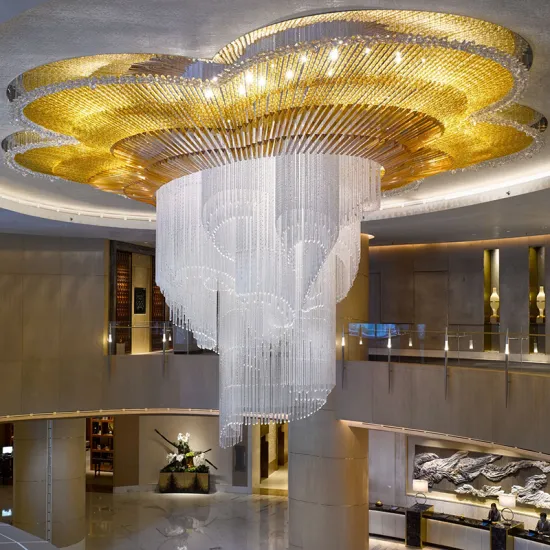 Customizable Luxury Hotel Décor: Chandeliers, Banquet Hall Lights, Villa Lamps, Shopping Mall & Indoor Lobby Lighting