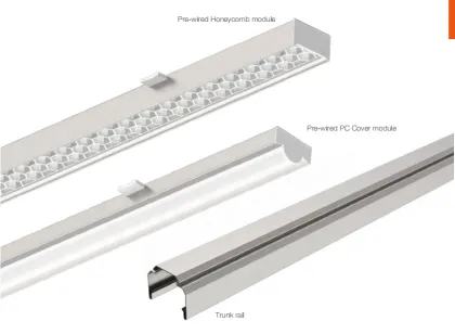 Suspended High Efficiency LED Lighting Modules with Dimming Function