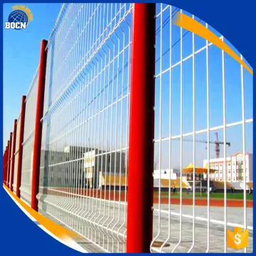 red pvc coated welded wire mesh fence