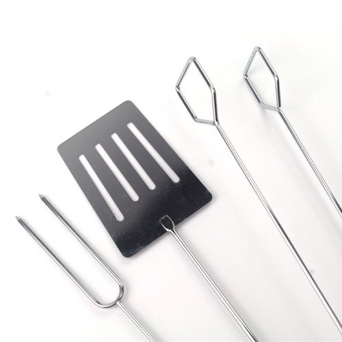 3pcs promotional chrome plated bbq tools set