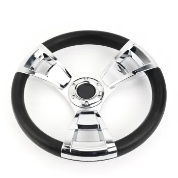13.5" Marine Boat Steering Wheel - 3 Spoke Electroplated Boat Parts