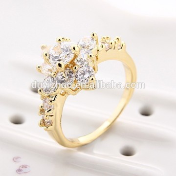 Elegant flower brass wedding rings, fashion design rings jewelry