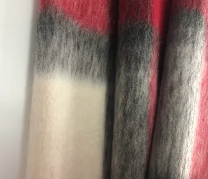 Wool acrylic polyester fleece wool tartan fabric